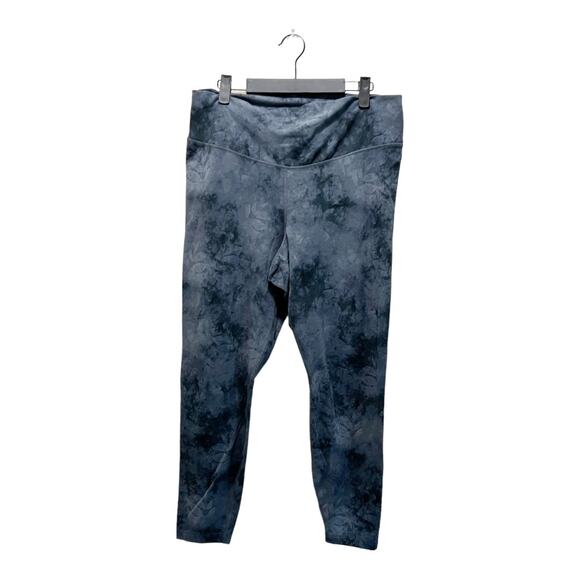 Old Navy Active Powerchill Extra High-Rise Leggings Go-Dry Gray Black Floral XL - Picture 1 of 6